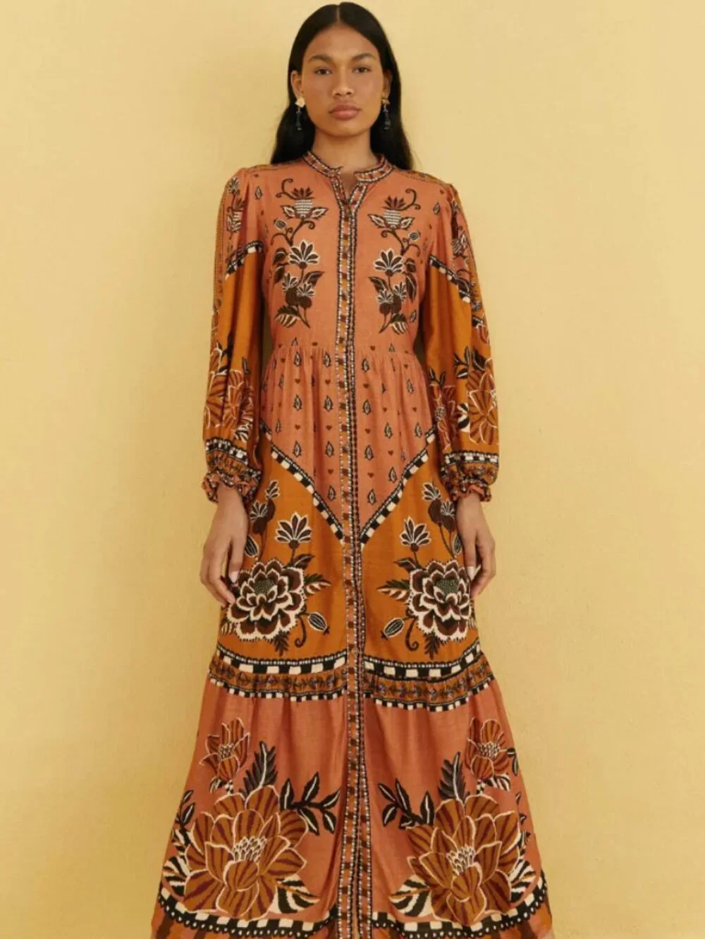 Rare Fabulous FARM Rio Ainika Flora Maxi Dress XS NWT - Brazil Line Exclusive!!! - Picture 1 of 8